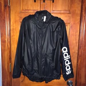 Black Adidas Windbreaker